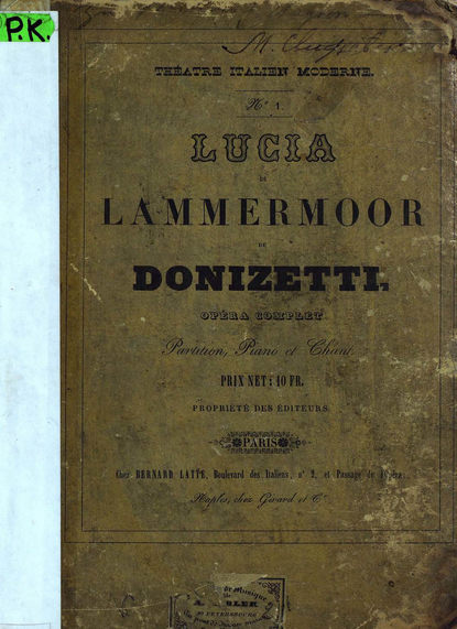 Lucia di Lammermoor de G. Donizetti — Гаэтано Доницетти