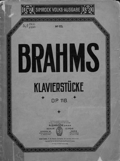 Sechs Klavierstucke v. J. Brahms — Йоганнес Брамс